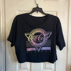 Coca Cola brand logo crop top t-shirt